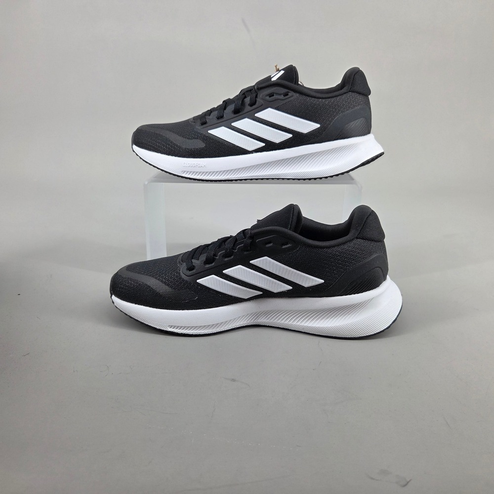 Adidas Runfalcon 5 W Running Shoes Women 7 Black White Cloudfoam IH7759 Athletic